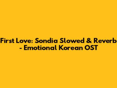 First Love: Sondia Slowed & Reverb - Emotional Korean OST