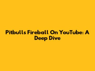 Pitbull's 'Fireball' On YouTube: A Deep Dive